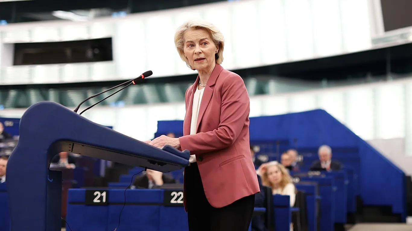 After backlash, von der Leyen stresses 'unwavering' support for rules-based order
